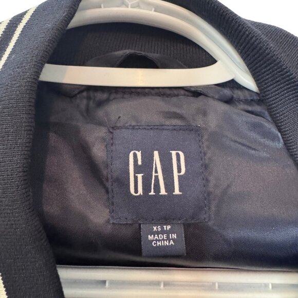 Gap navy blue and white wool blend varsity jacket size XS - Picture 7 of 8